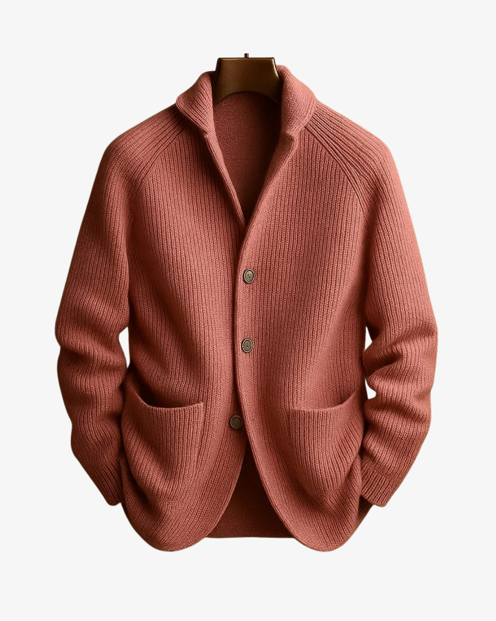 Elliot | Přizpůsobený pletený cardigan s knoflíkovým zapínáním