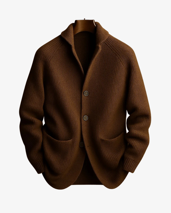 Elliot | Přizpůsobený pletený cardigan s knoflíkovým zapínáním