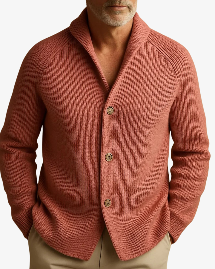 Elliot | Přizpůsobený pletený cardigan s knoflíkovým zapínáním