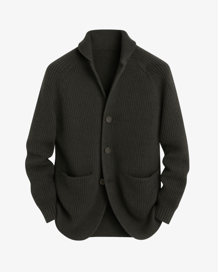 Elliot | Přizpůsobený pletený cardigan s knoflíkovým zapínáním
