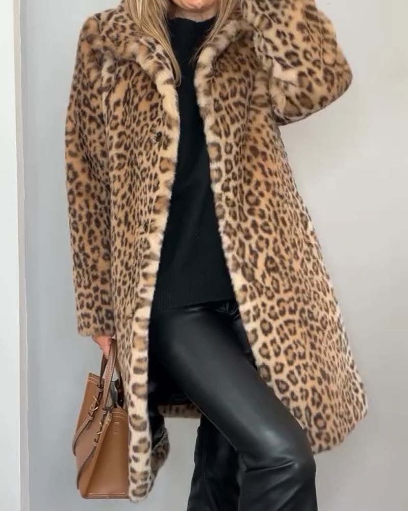 Lysandra™ Elegantní leopardí kabát