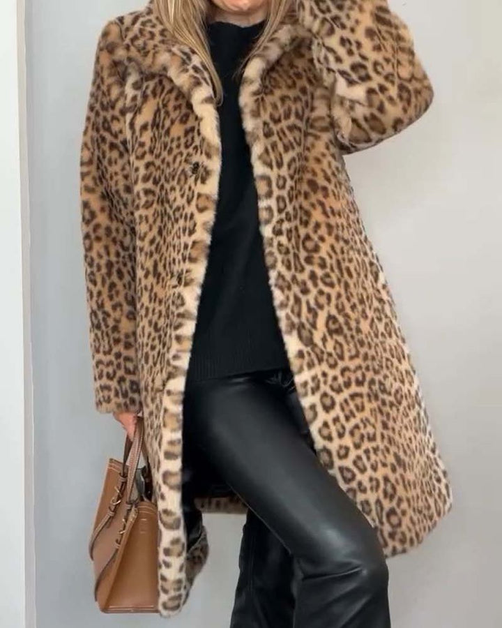 Lysandra™ Elegantní leopardí kabát