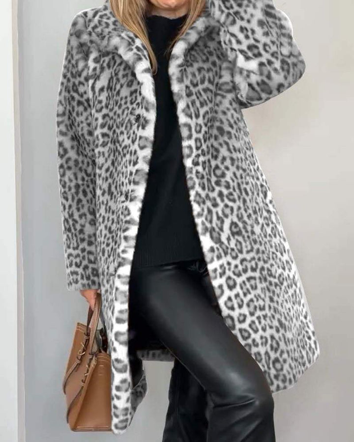 Lysandra™ Elegantní leopardí kabát
