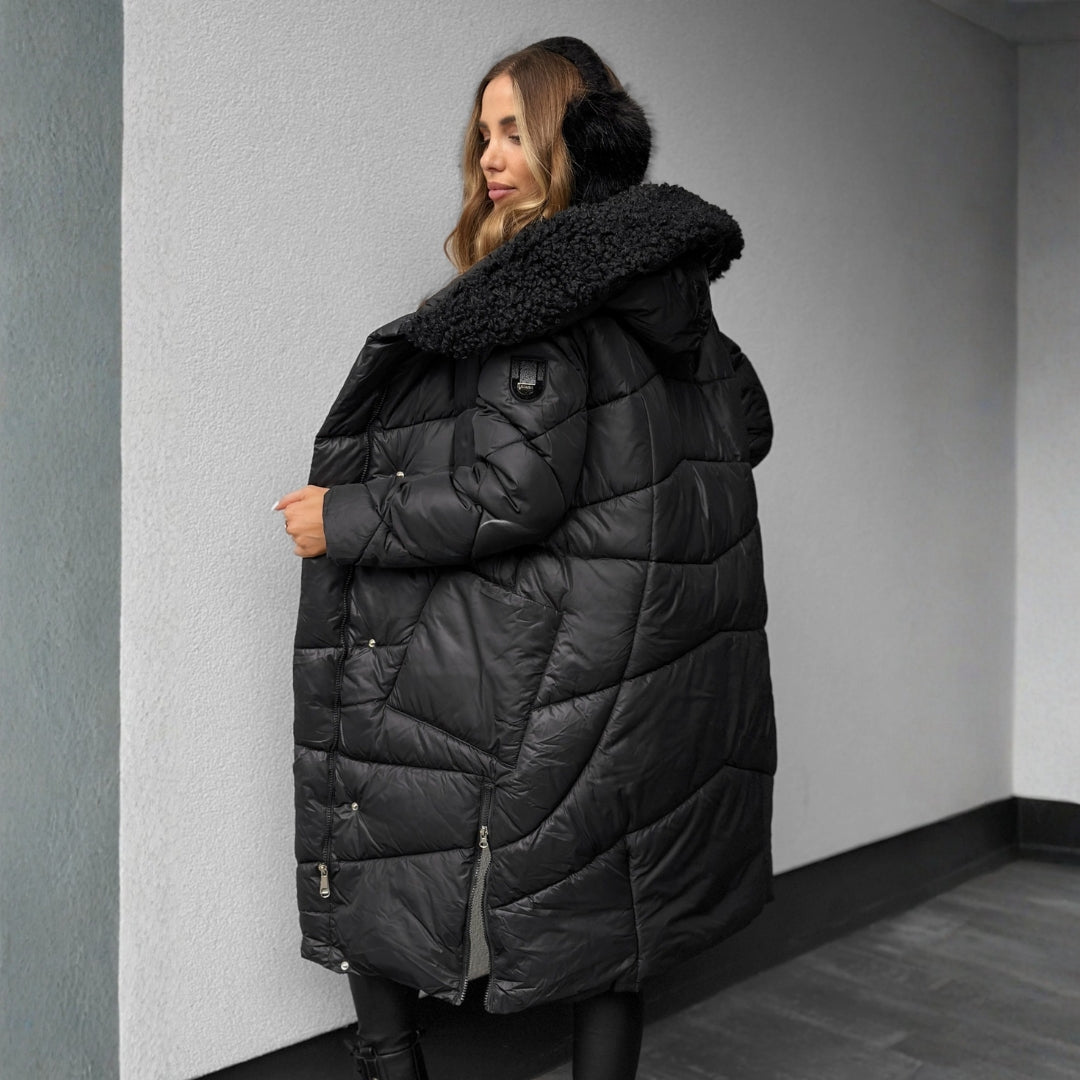 Anna | Prošívaný kabát s kapucí pro zimní eleganci