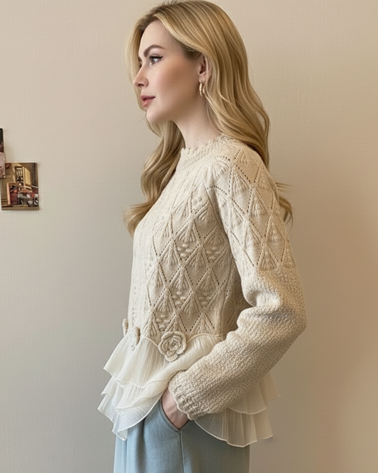 Lucie | Romantický cardigan s volány