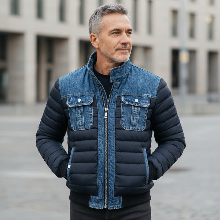 Martin | Hybridní prošívaná džínová bunda