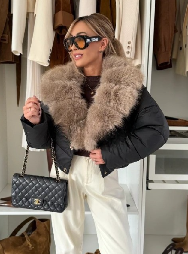 Marie | Elegantní zimní bunda s kožešinovým límcem