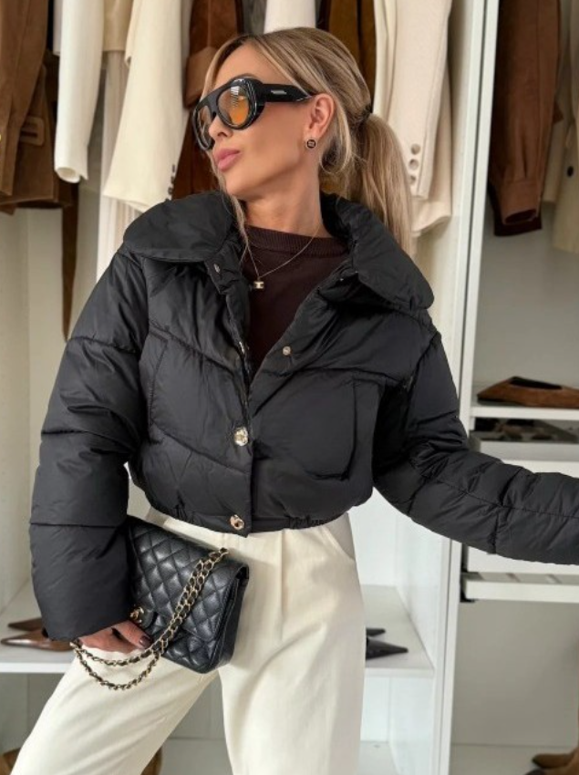 Marie | Elegantní zimní bunda s kožešinovým límcem