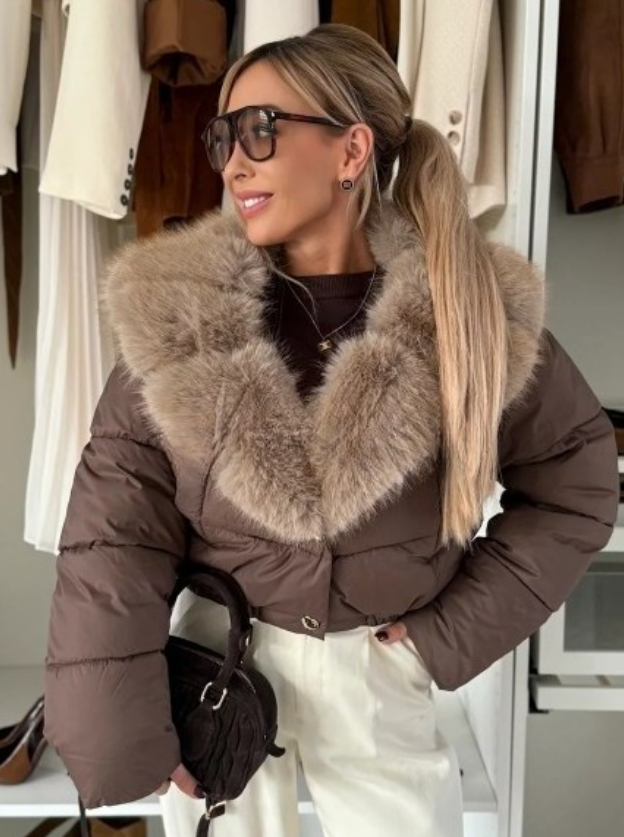 Marie | Elegantní zimní bunda s kožešinovým límcem