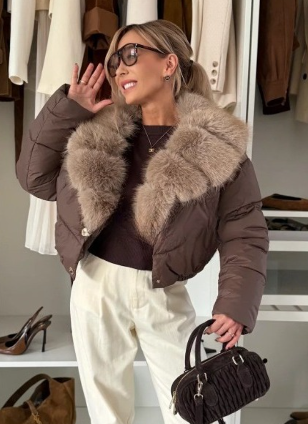 Marie | Elegantní zimní bunda s kožešinovým límcem