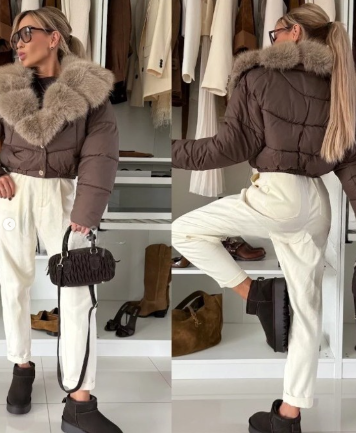 Marie | Elegantní zimní bunda s kožešinovým límcem