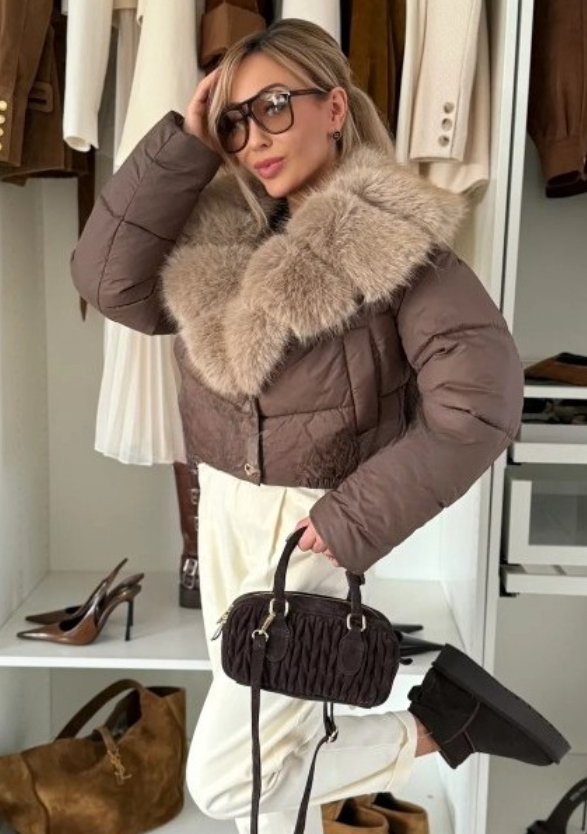 Marie | Elegantní zimní bunda s kožešinovým límcem
