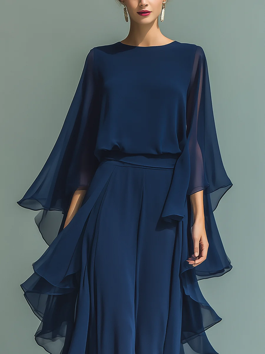 Aurora | Elegantní kompletní souprava z chiffon s volány