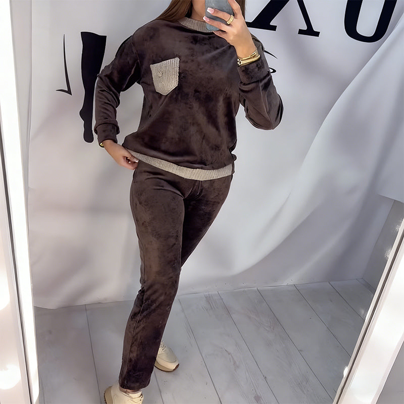 Lucie | Stylový casualový komplet s barevnými bloky