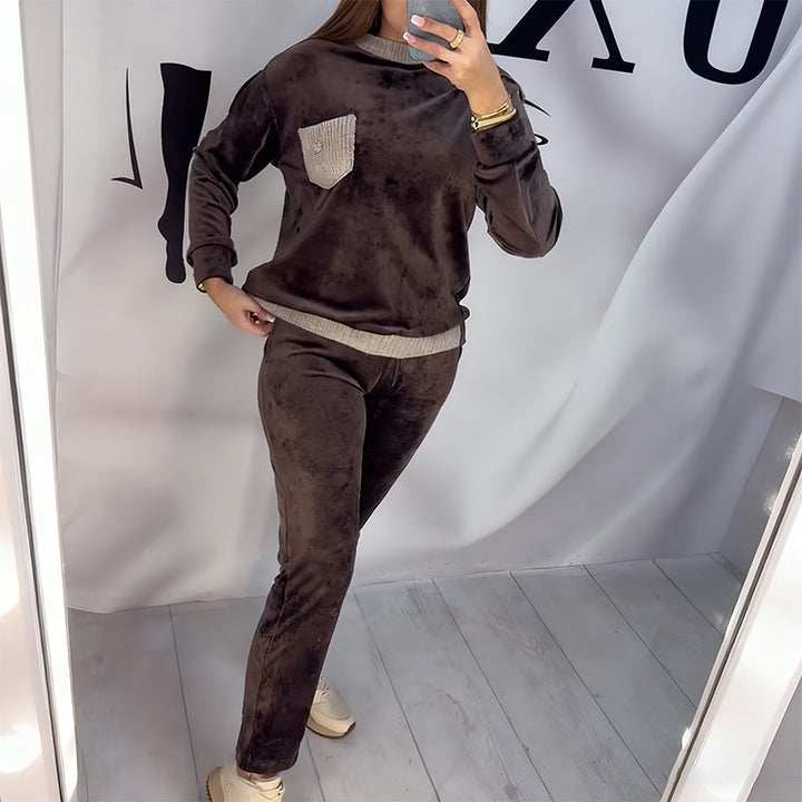 Lucie | Stylový casualový komplet s barevnými bloky