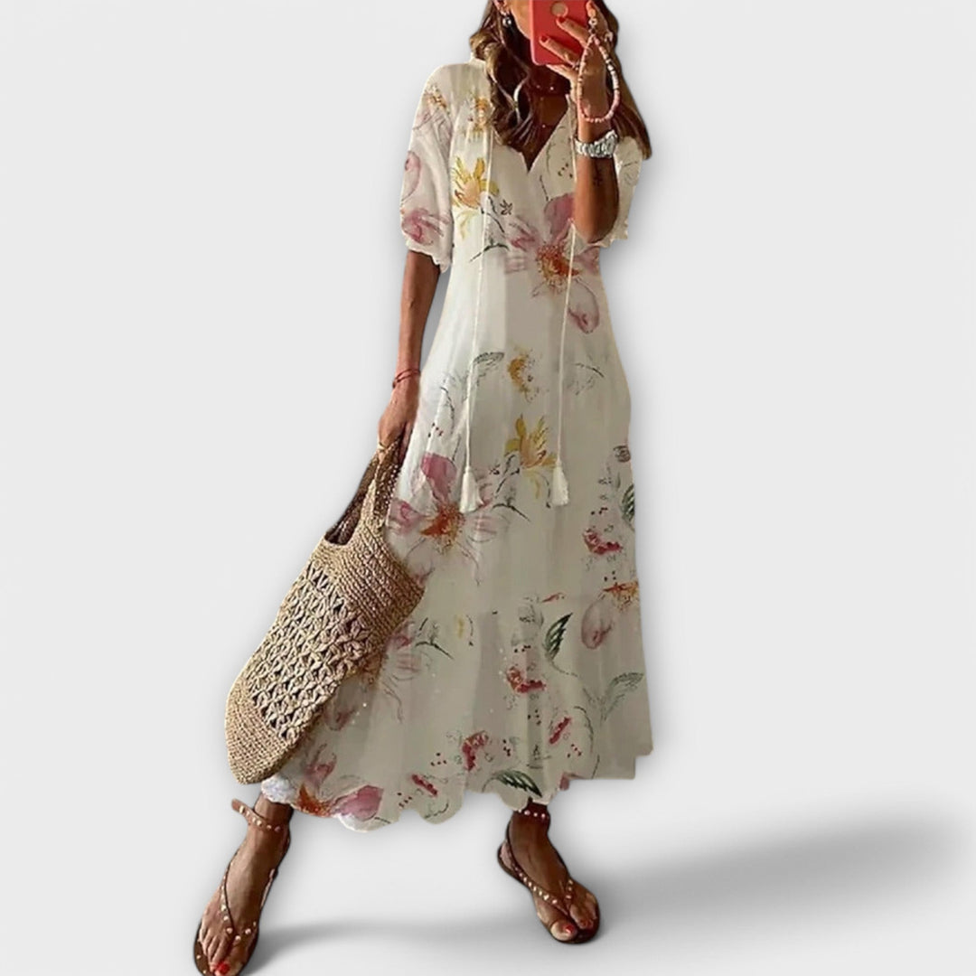 Aria™ | Boho maxi šaty s nastavitelným pasem