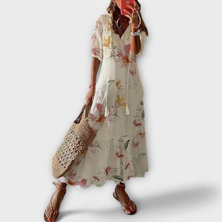 Aria™ | Boho maxi šaty s nastavitelným pasem