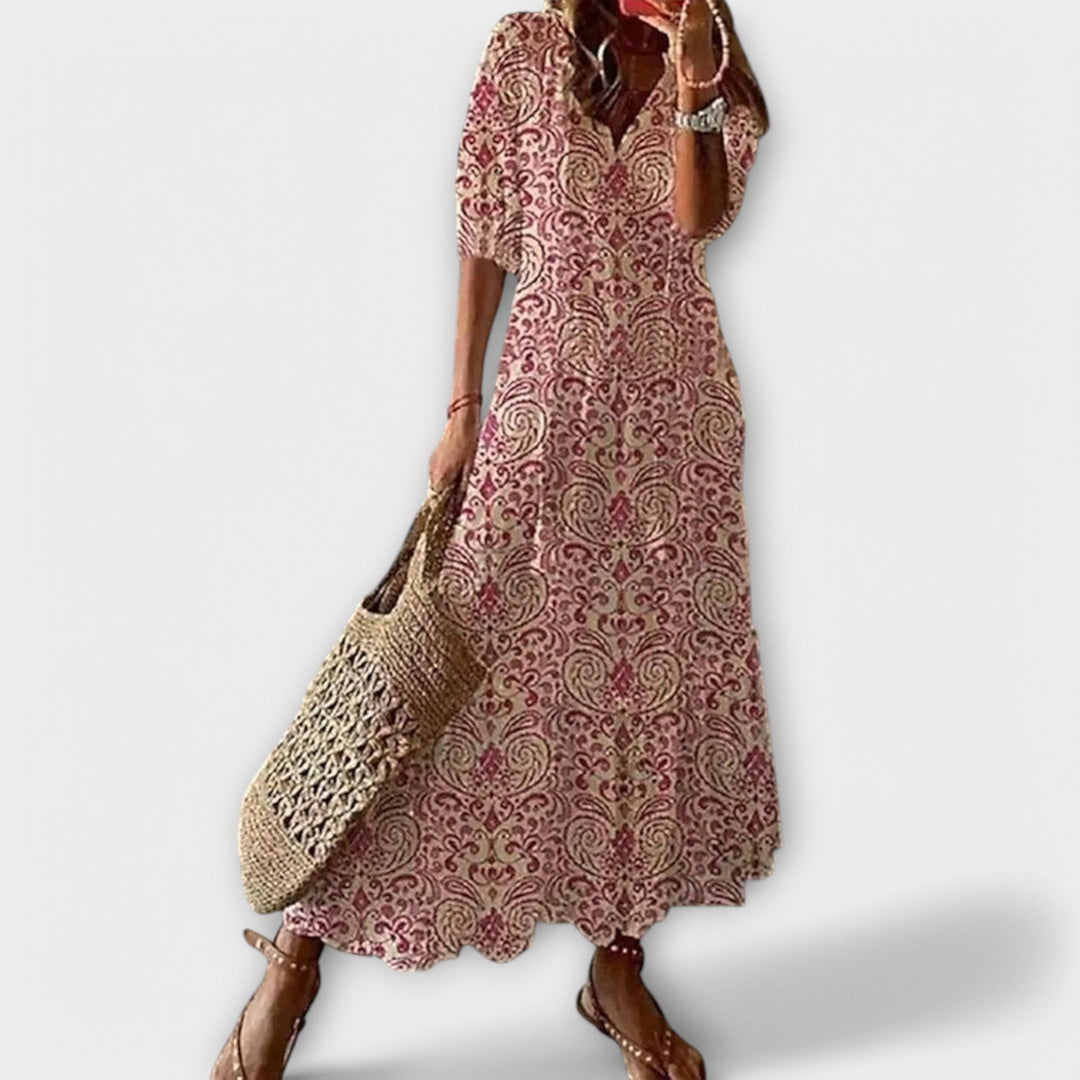 Aria™ | Boho maxi šaty s nastavitelným pasem
