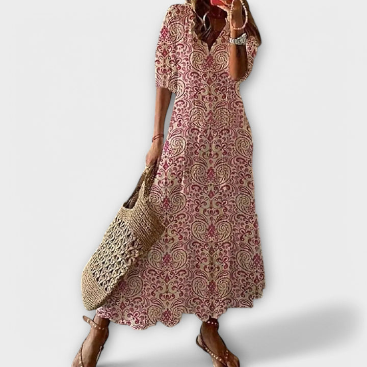 Aria™ | Boho maxi šaty s nastavitelným pasem