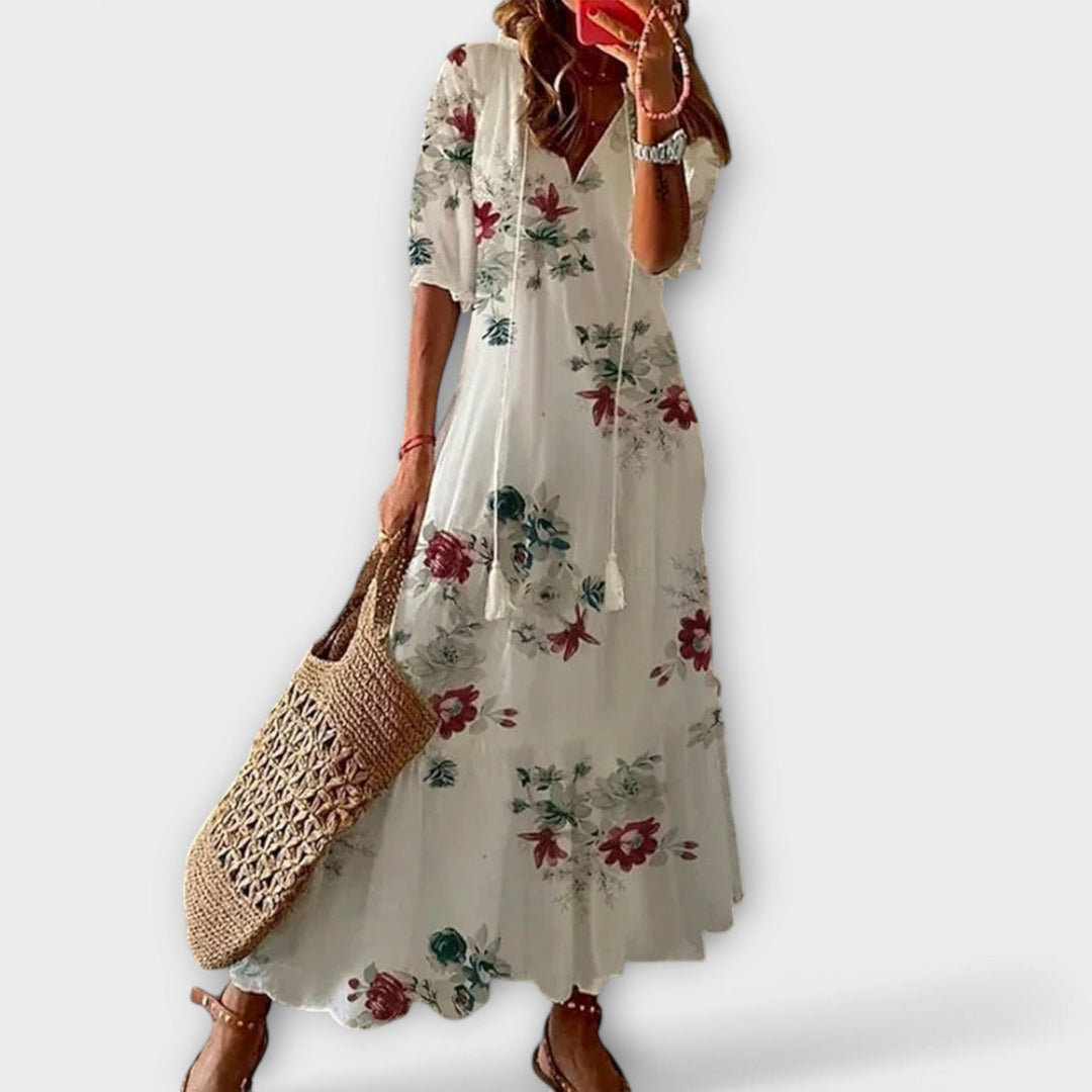 Aria™ | Boho maxi šaty s nastavitelným pasem